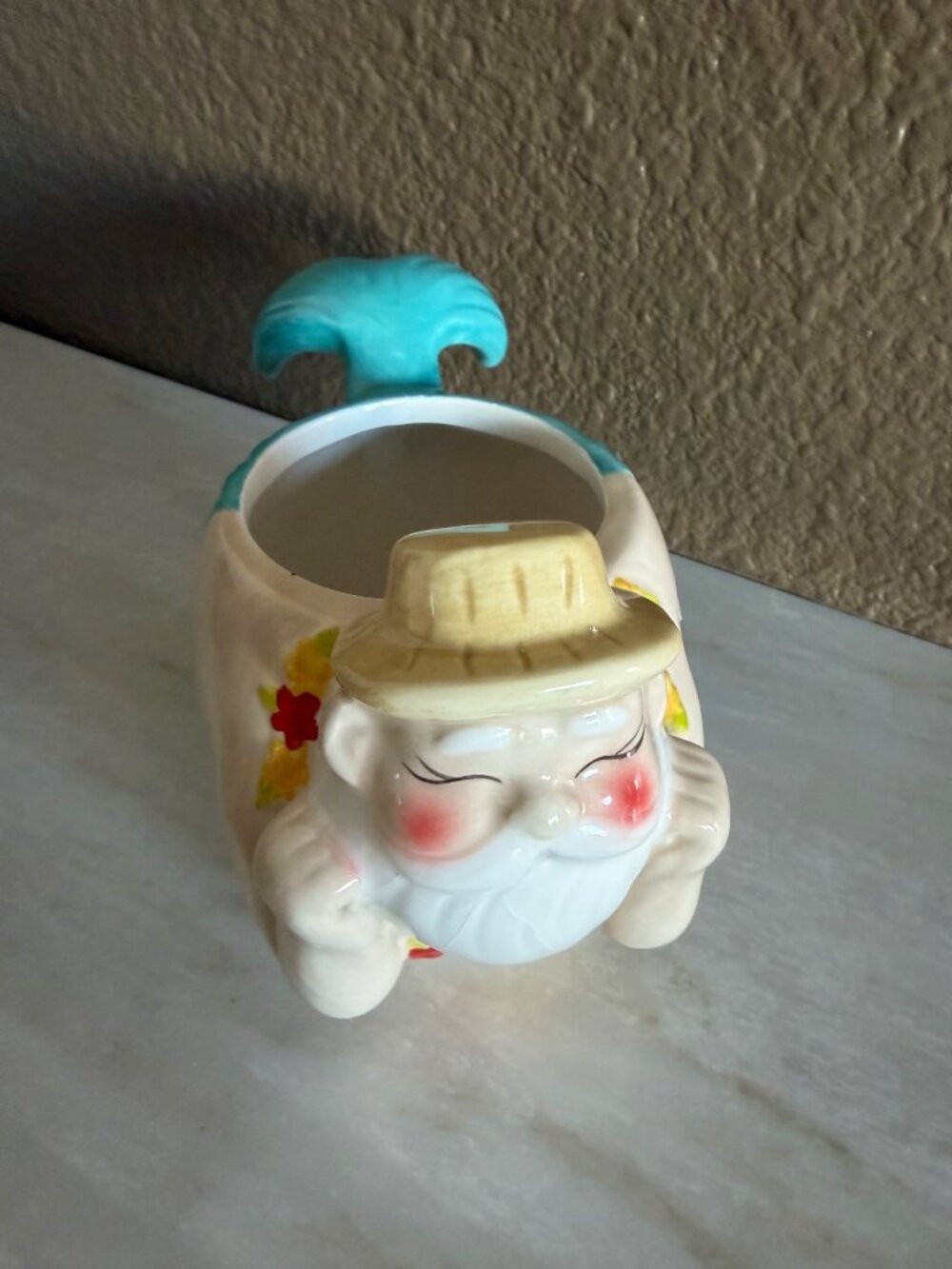 Beachbum Berry Sippin Santa Ceramic Mermaid Mug - Hand-Painted Collectible Tiki